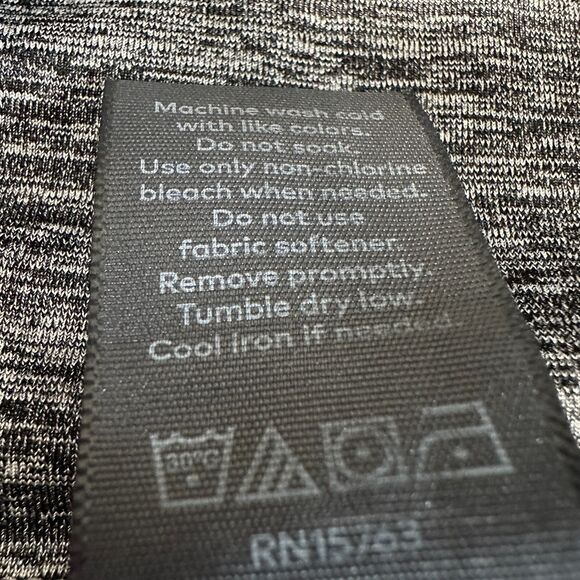 C9 Champion Pants Women’s Sz M Gray/Black Athletic Leggings /Yoga Contrast Side - Picture 11 of 12